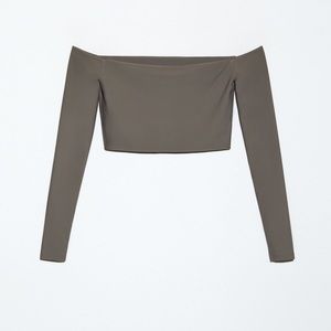 Zara off the shoulder crop top